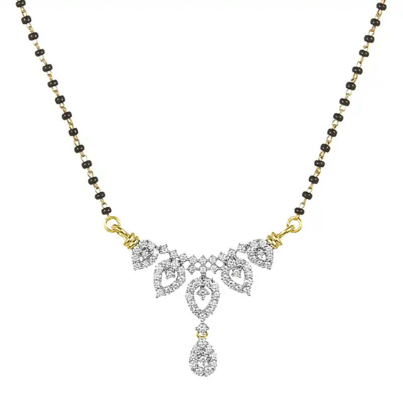 18K White and Yellow Gold and Diamond Mangalsutra